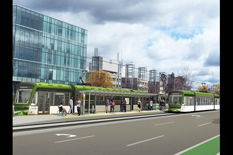 The proposed Hamilton light rail line would be 11 km long.